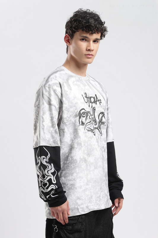UTOPIA ASH-WASHED DOCTOR SLEEVE TEE